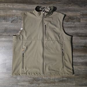 Columbia Men's Ascender Tan & Camo Trim Softshell Vest